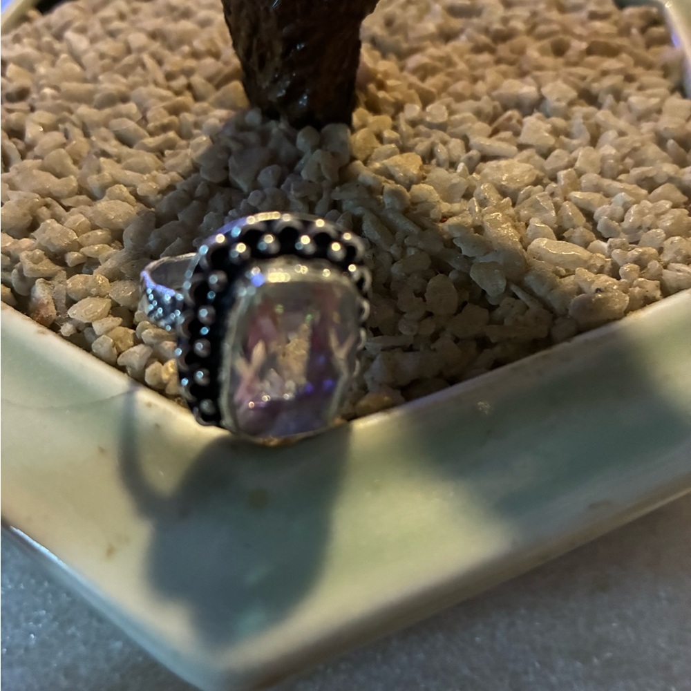 Elegant 925 Silver and aura Women's Ring